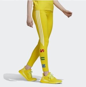 Adidas x Pharrell Williams Solar Hu “SUN CALM” Leggings – Yellow – XS